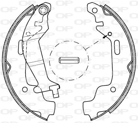 OPEN PARTS Комплект тормозных колодок BSA2074.00